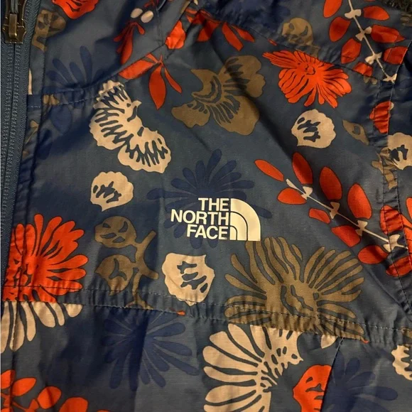 The North Face Red and Blue Floral Windbreaker - Picture 3 of 8